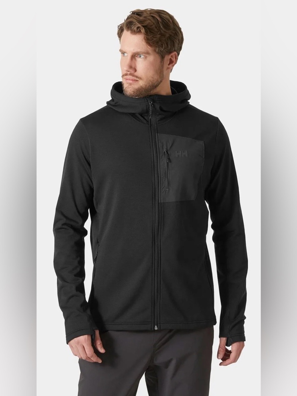 MEN’S HELLY HANSEN VERSALITE HOODED FLEECE JACKET, SIZE M, NWT.
